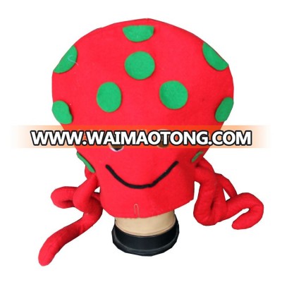 crazy red Octopus hat for kids