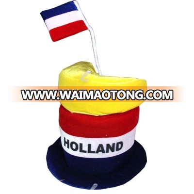 The carnival party national flag top hat for Adult